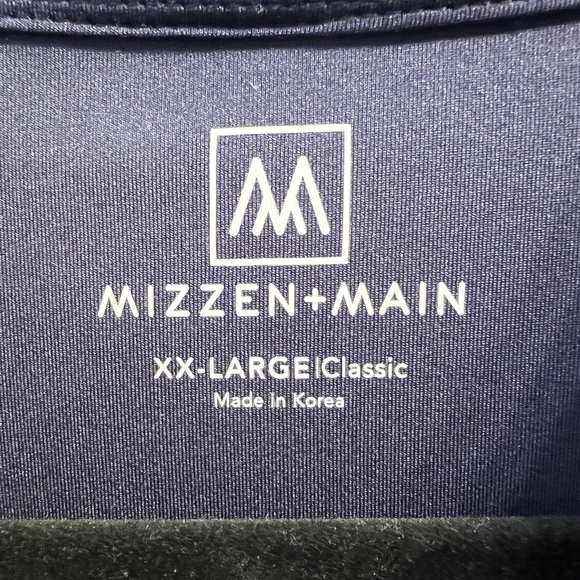 Mizzen+Main Men’s Versa Golf Polo - XXL Classic Fit Navy Texture Print Contrast - Picture 4 of 5